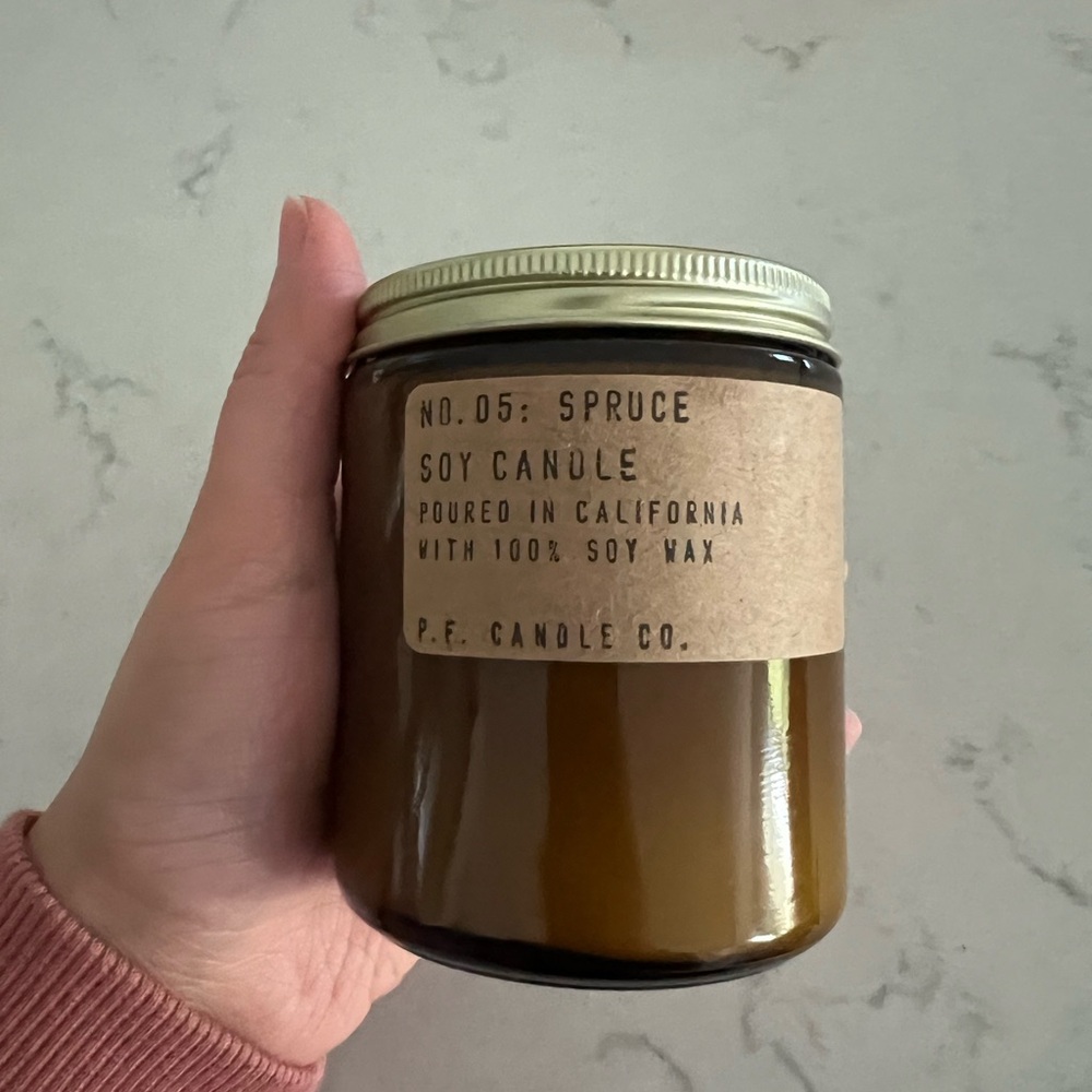 P.F. Candle Co Spruce Soy 7.2oz  Candle NEW